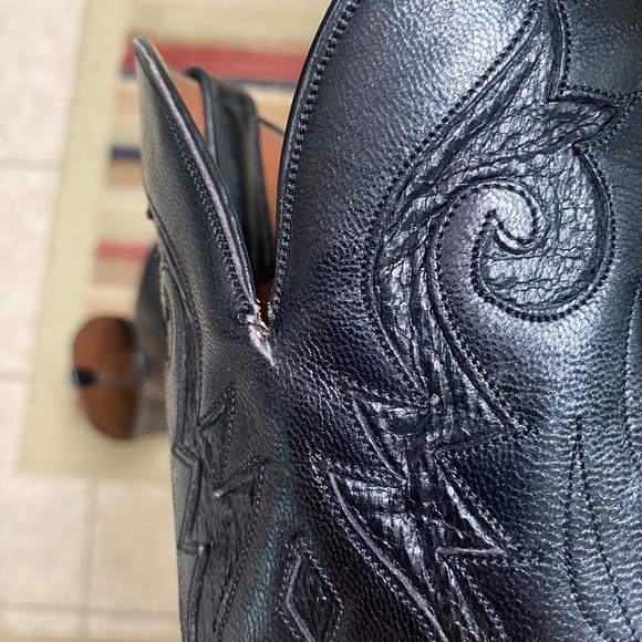 LUCCHESE MEN’S POINTED TOE BLK TEJU LIZARD - Picture 6 of 10